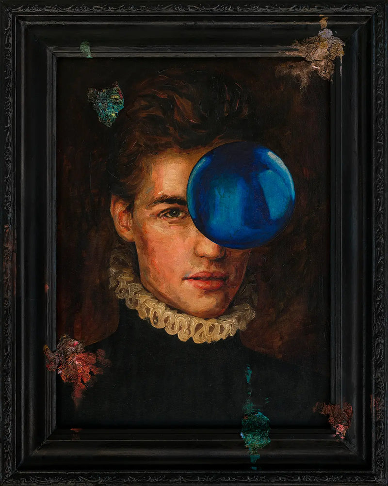 Gothic Portrait with a Blue Ball (2017) | Oleksandr Balbyshev
