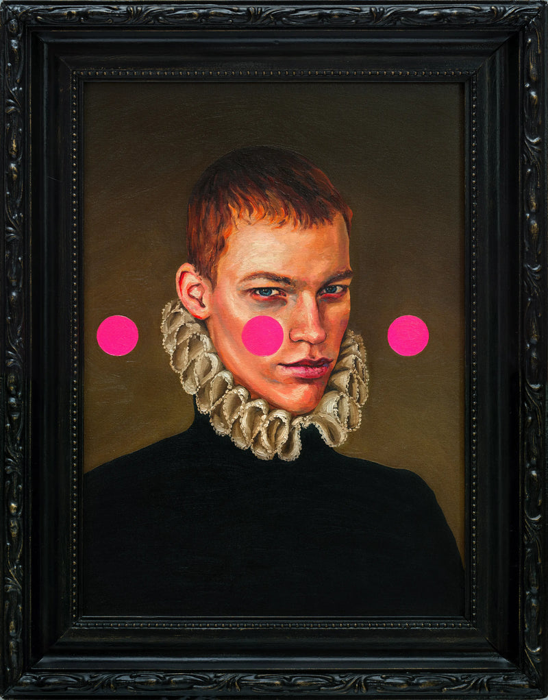 Portrait of a Young Man with Three Pink Circles (2019) Oleksandr Balbyshev