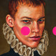 Portrait of a Young Man with Three Pink Circles (2019)