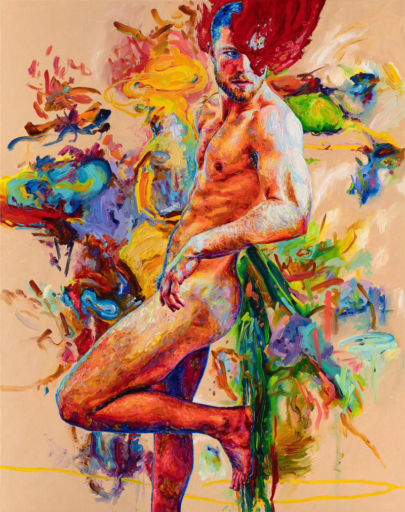 Nude on an Abstract Background (2024) | Oleksandr Balbyshev